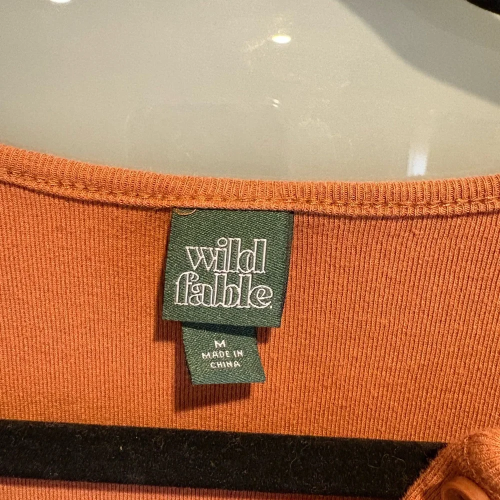 Wild Fable Burnt Orange Button-Down Shirt - Picture 4 of 4